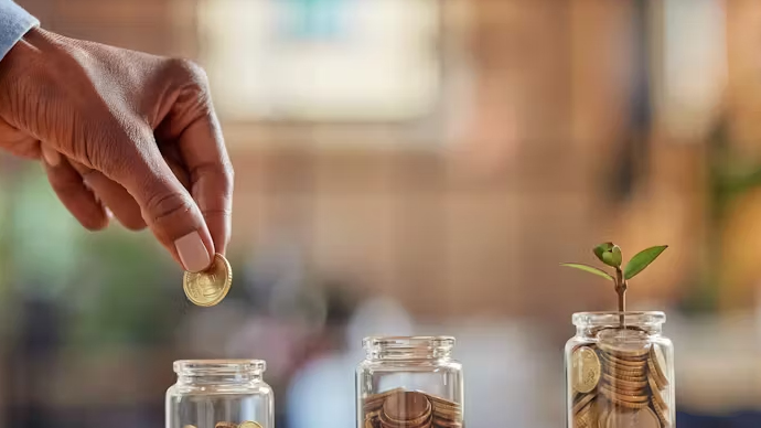 Young people happily saving money for retirement early