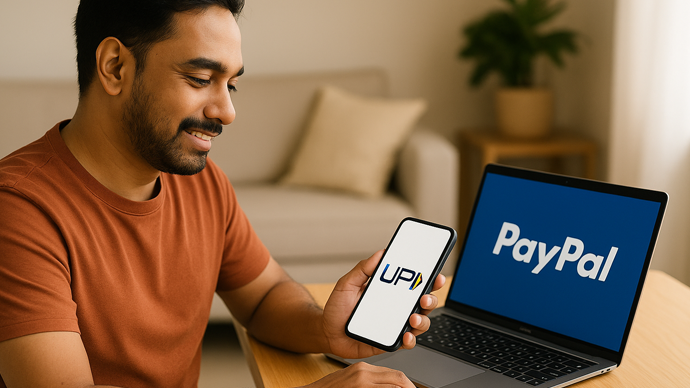 Indian freelancer using PayPal and UPI for global and local transactions.
