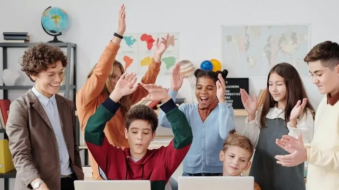 Teacher using digital tools to make learning interactive and engaging